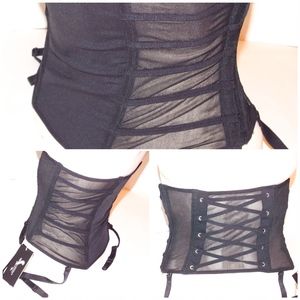 Gothic Designer Waist Cinch Corset Garter Belt